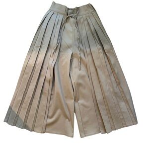 Beige Pleated Trousers